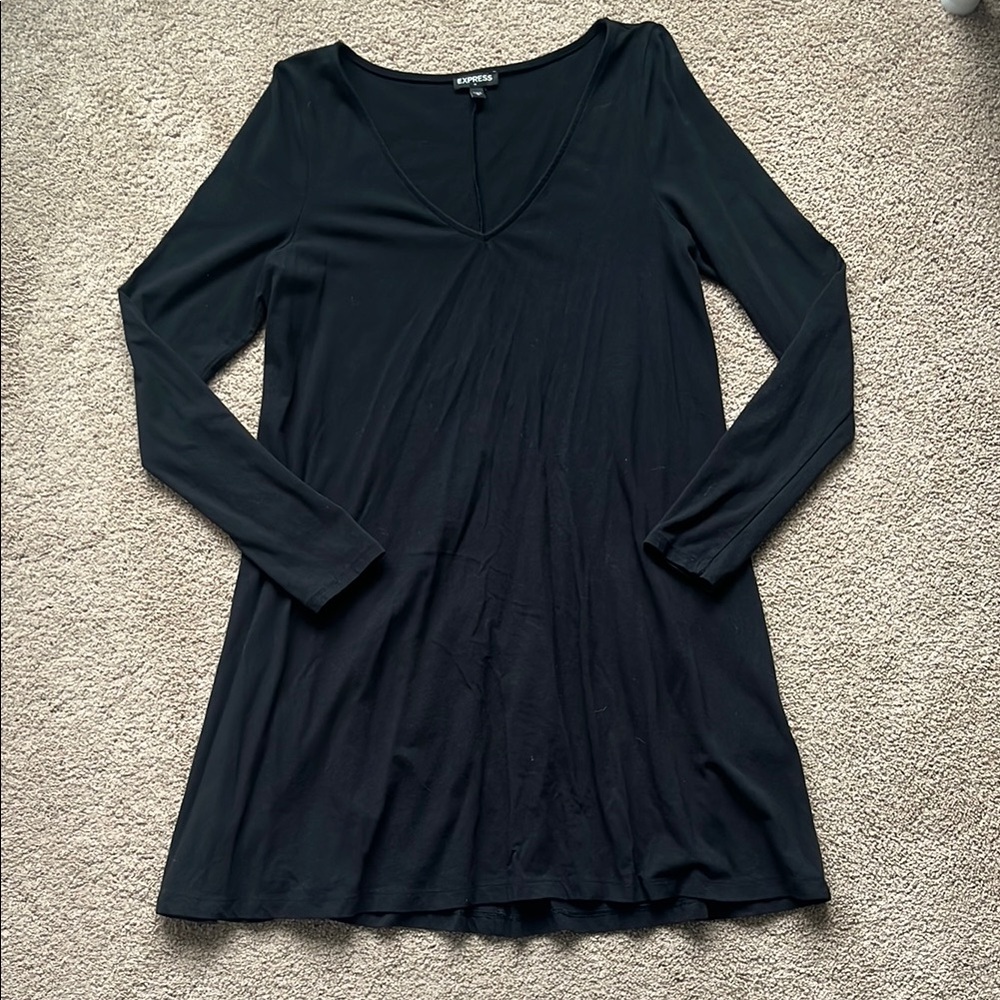 Express Black Long Sleeve Dress